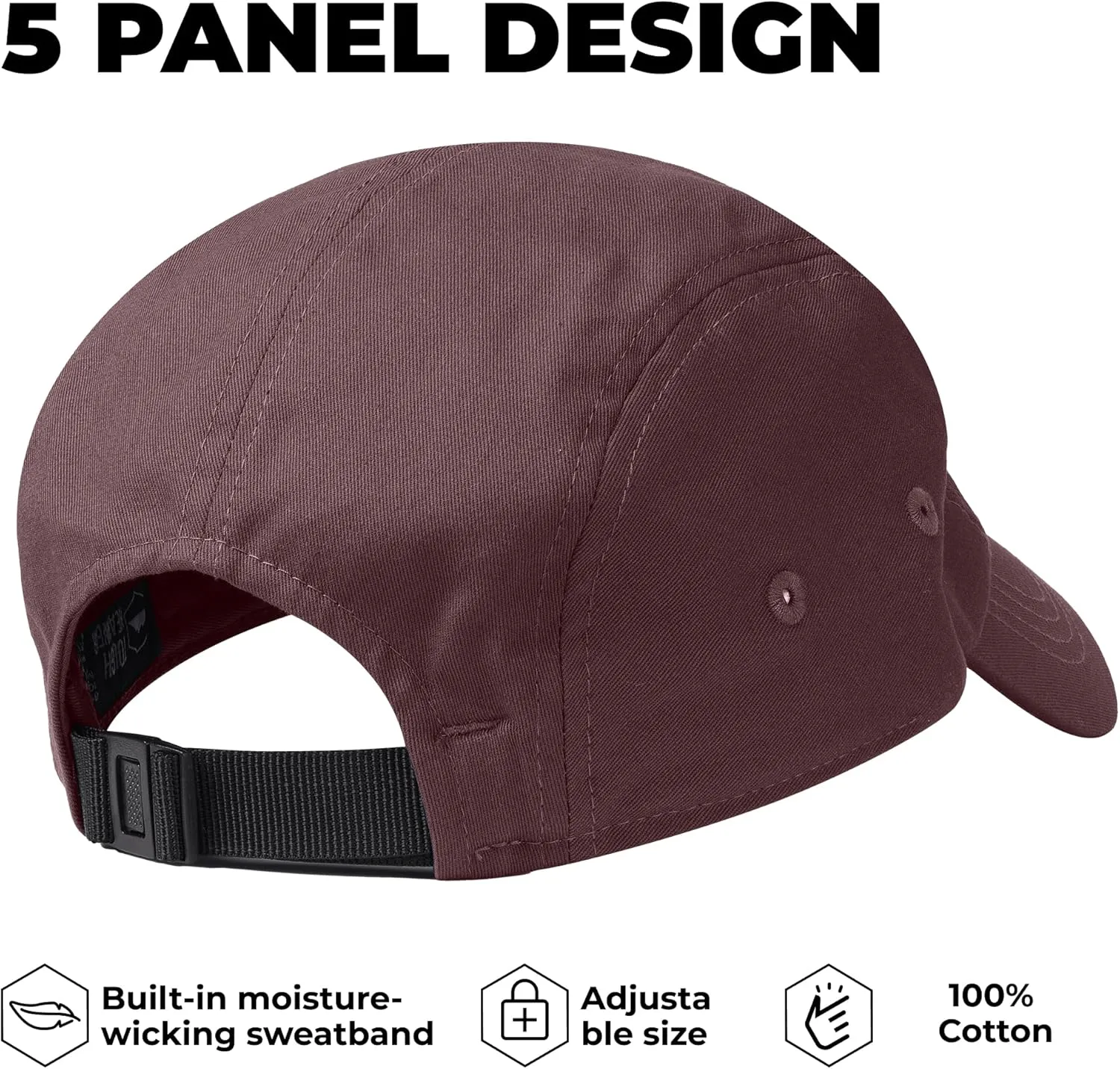 5 Panel Hat for Men - Stylish Baseball Cap, Camp Hat for Women, Casual Trucker Hat & Stylish Running Hat for Sun Protection