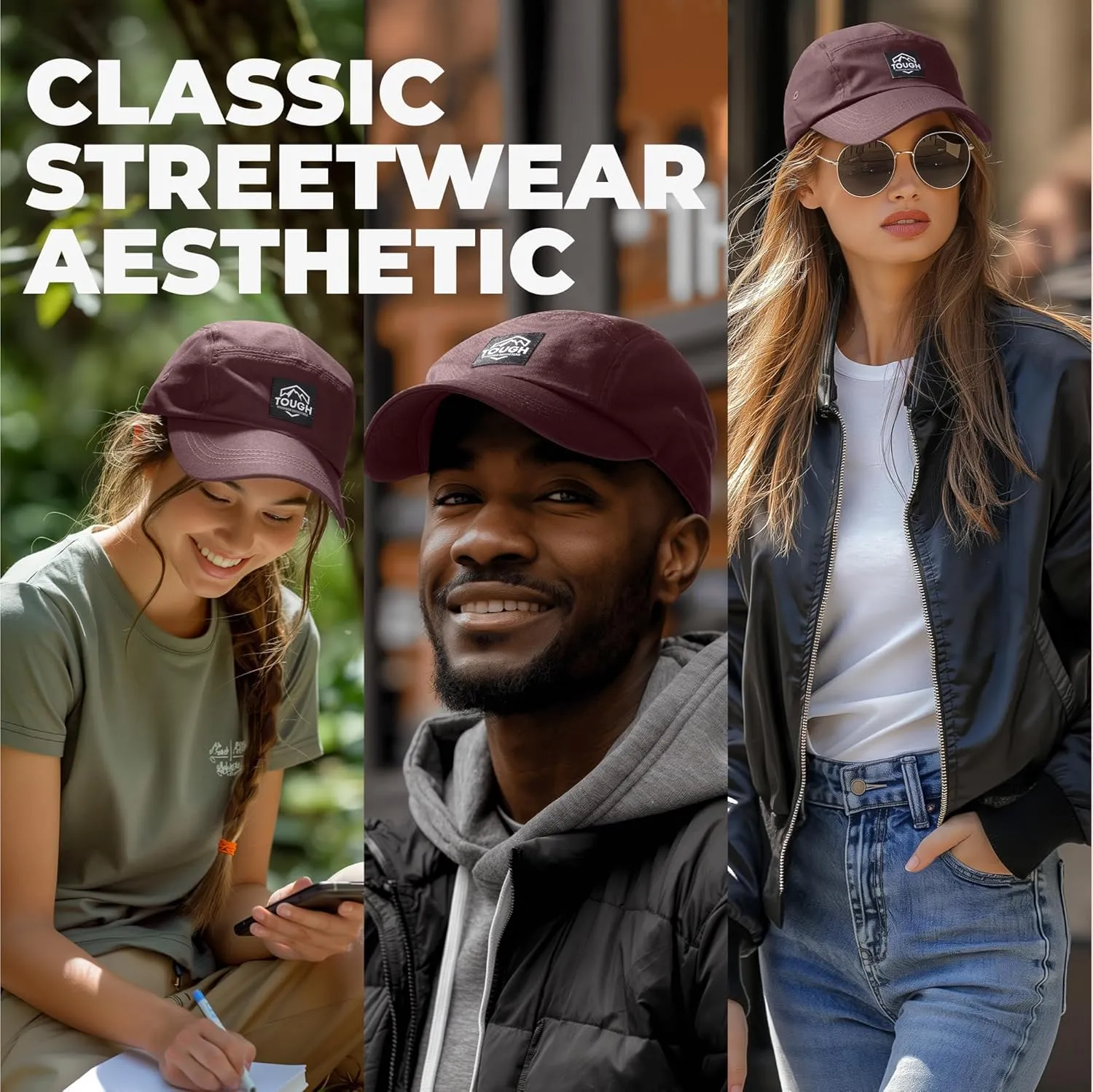 5 Panel Hat for Men - Stylish Baseball Cap, Camp Hat for Women, Casual Trucker Hat & Stylish Running Hat for Sun Protection