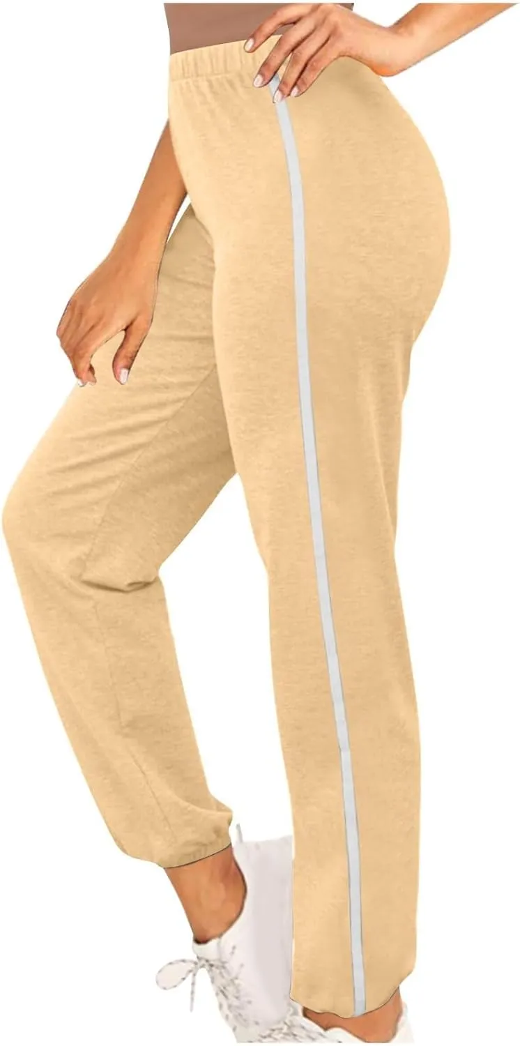 Athletic Pants for Women Cinch Bottom Casual Jogger Sweatpants Lightweight High Waisted Pants Comfy Ankle Pants Trousers