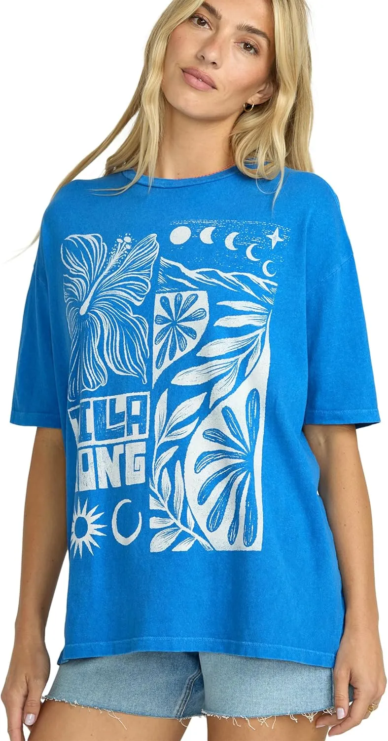 Billabong Women's Super Soft Cotton Knit Jersey Tee Short Sleeve T-Shirt (XS-XL)
