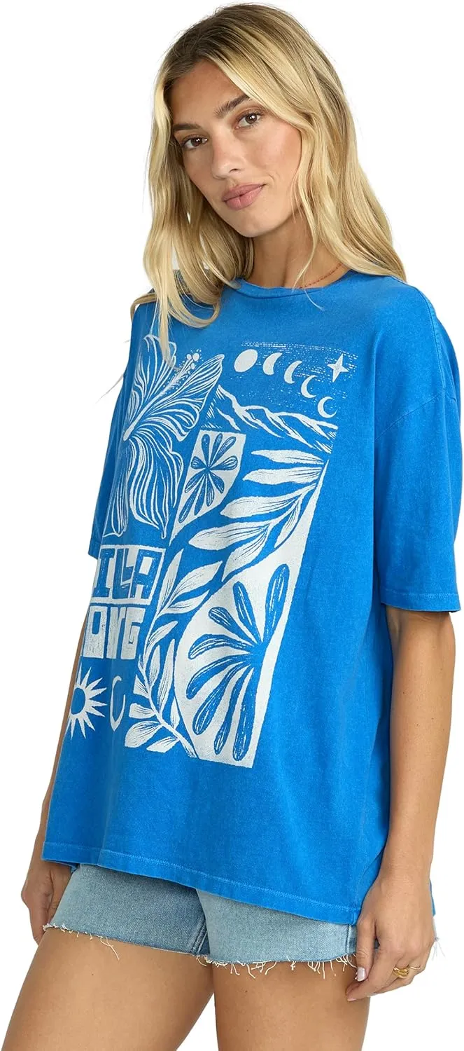 Billabong Women's Super Soft Cotton Knit Jersey Tee Short Sleeve T-Shirt (XS-XL)