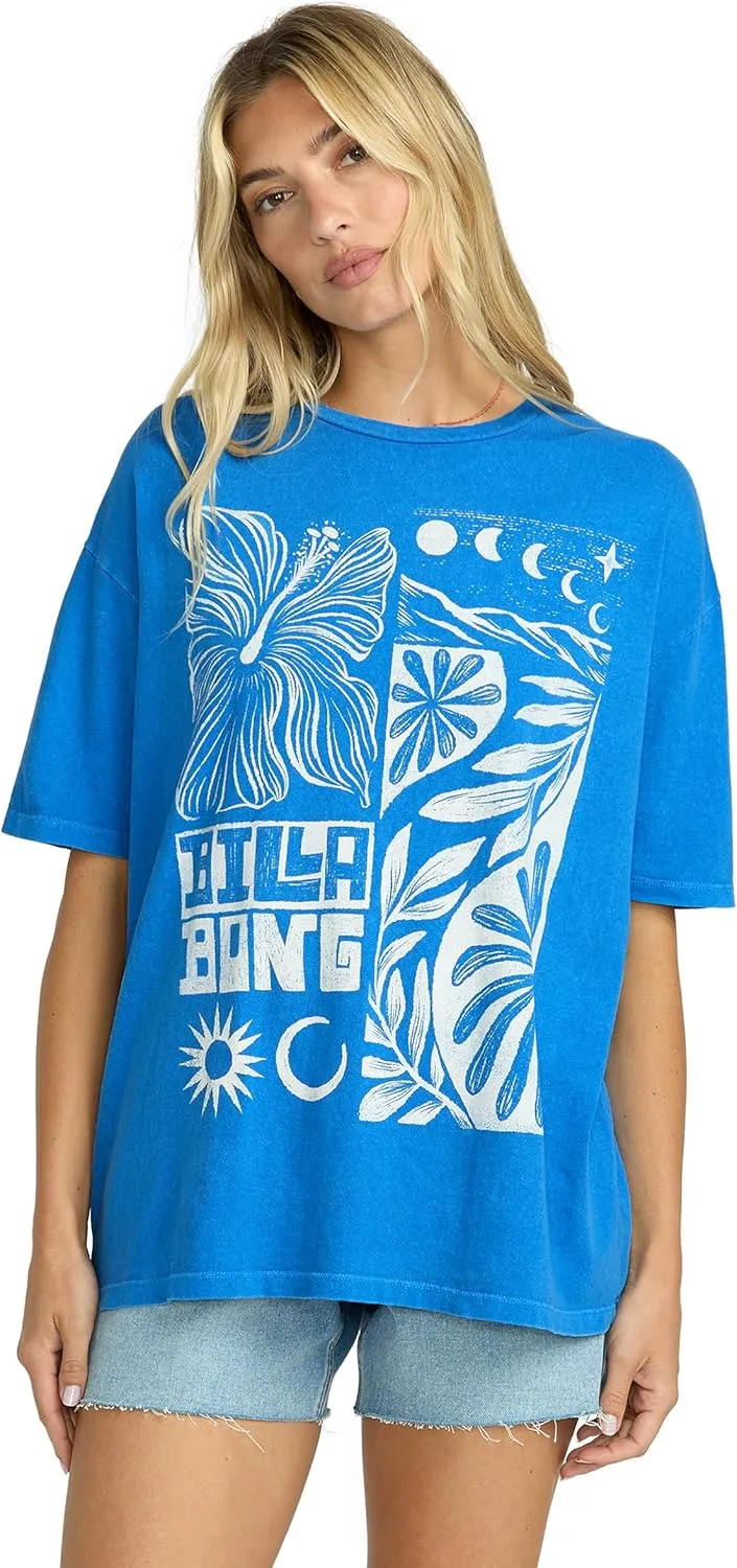 Billabong Women's Super Soft Cotton Knit Jersey Tee Short Sleeve T-Shirt (XS-XL)
