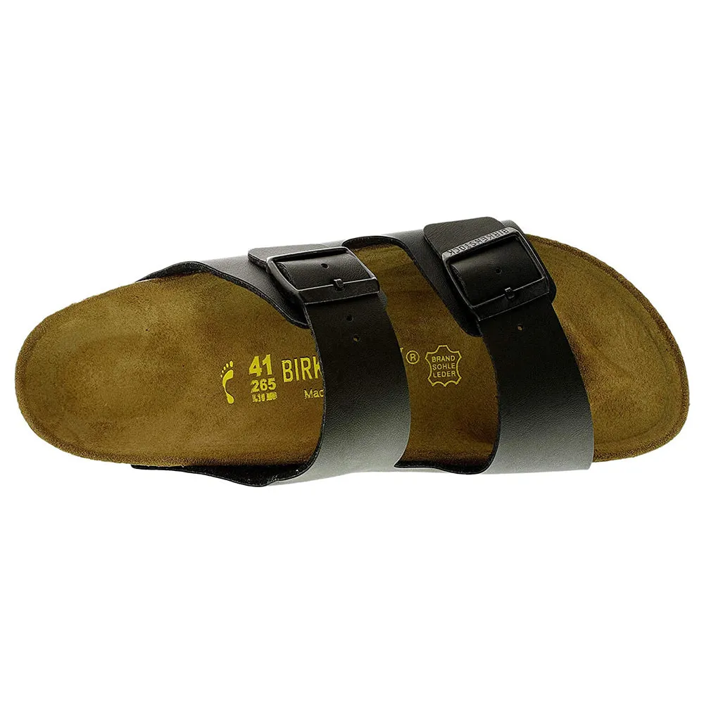 Birkenstock Unisex Black Patent Double Buckle Cork 39 Arizona Sandals - 51791-39