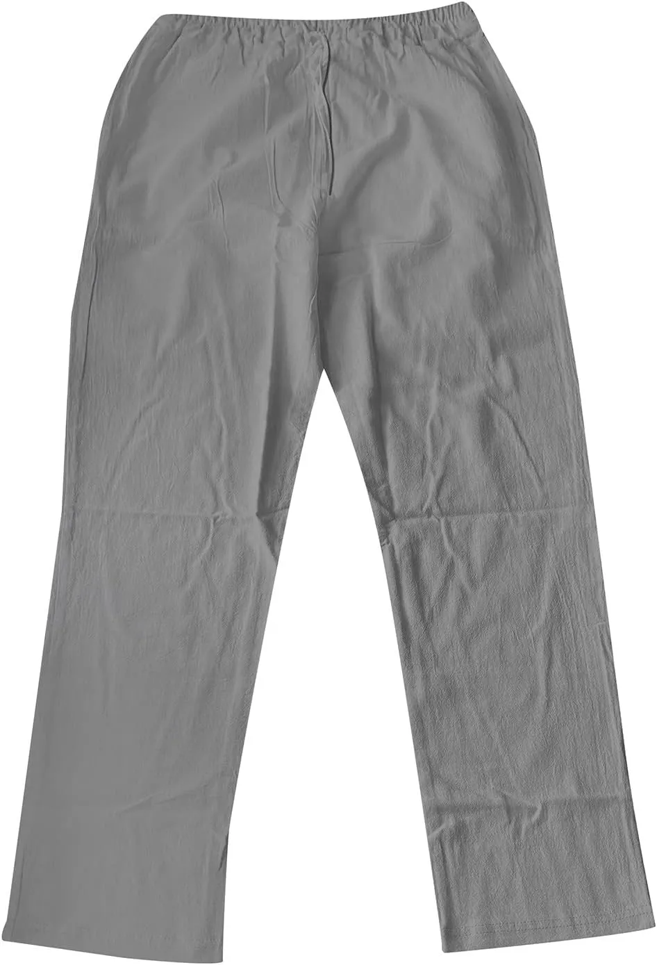 Casual Linen Pants for Men Breathable Loose and Light Sports Yoga Pants Summer Long Trousers with Pockets