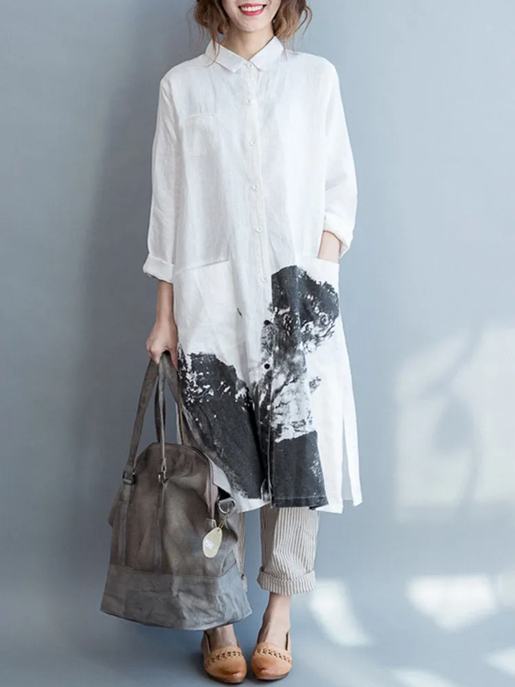 Casual Loose Print Dresses