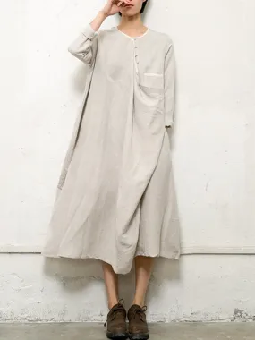 Casual Loose Pure Dress