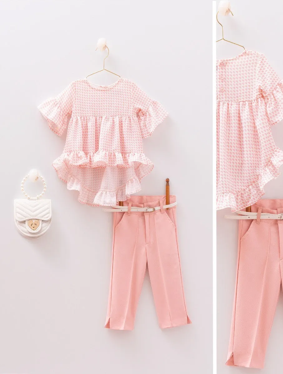 Girls Summer Casual Pink Set - MIALIA - Pink