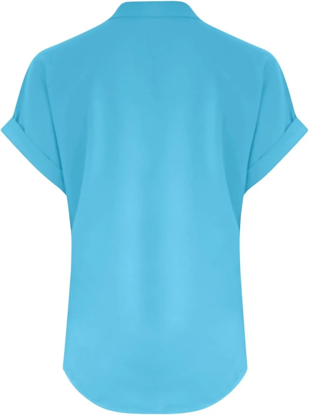 Linen Shirt for Women Summer Button Down Short Sleeve V Neck Tops Solid Color Comfy Blouses Casual Dressy Tunic Top