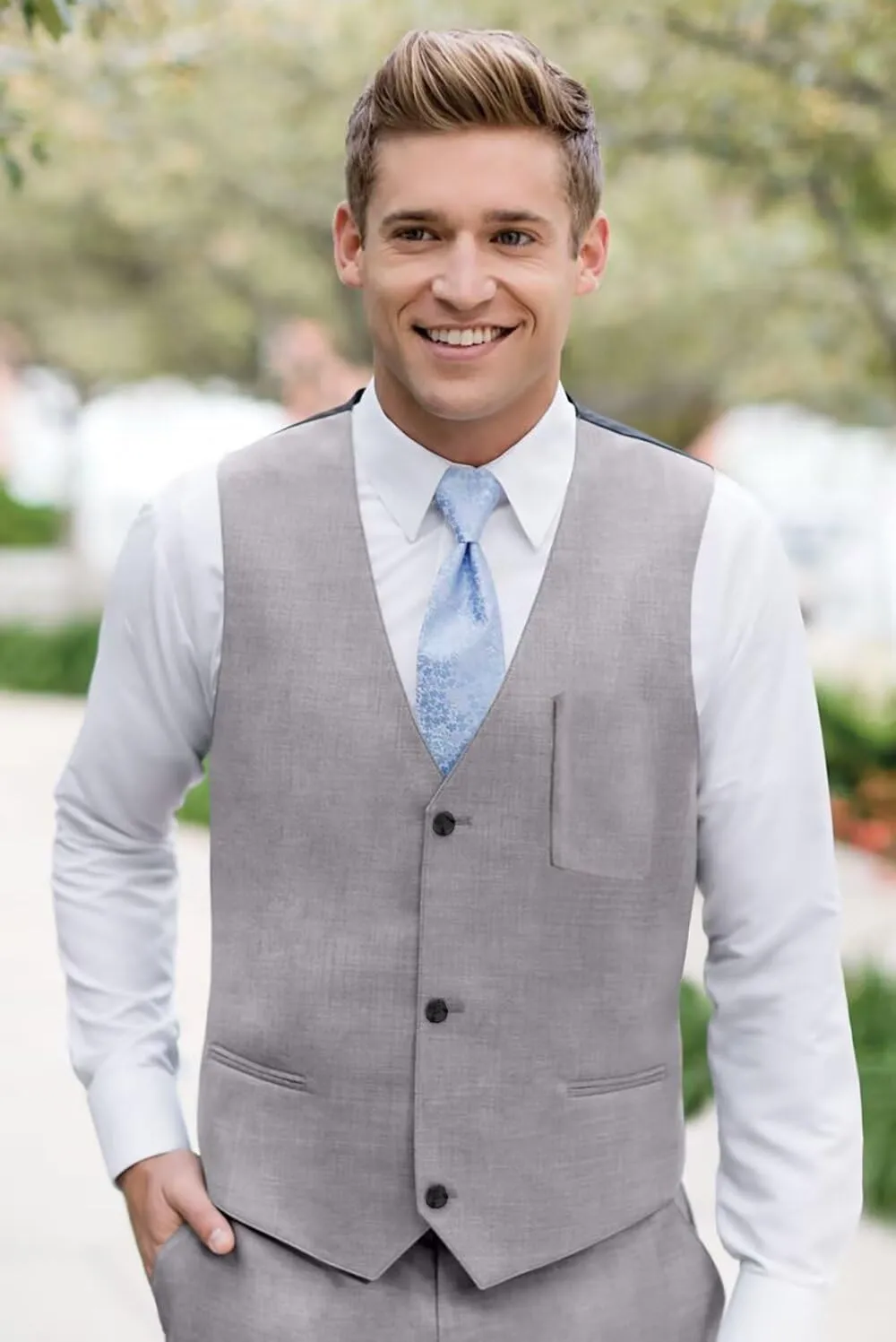 Men Linen Suit Vest Pants Summer Suit Set Lightweight Casual Style Slim Fit Stylish Wedding 2 Pieces Chic Stylish