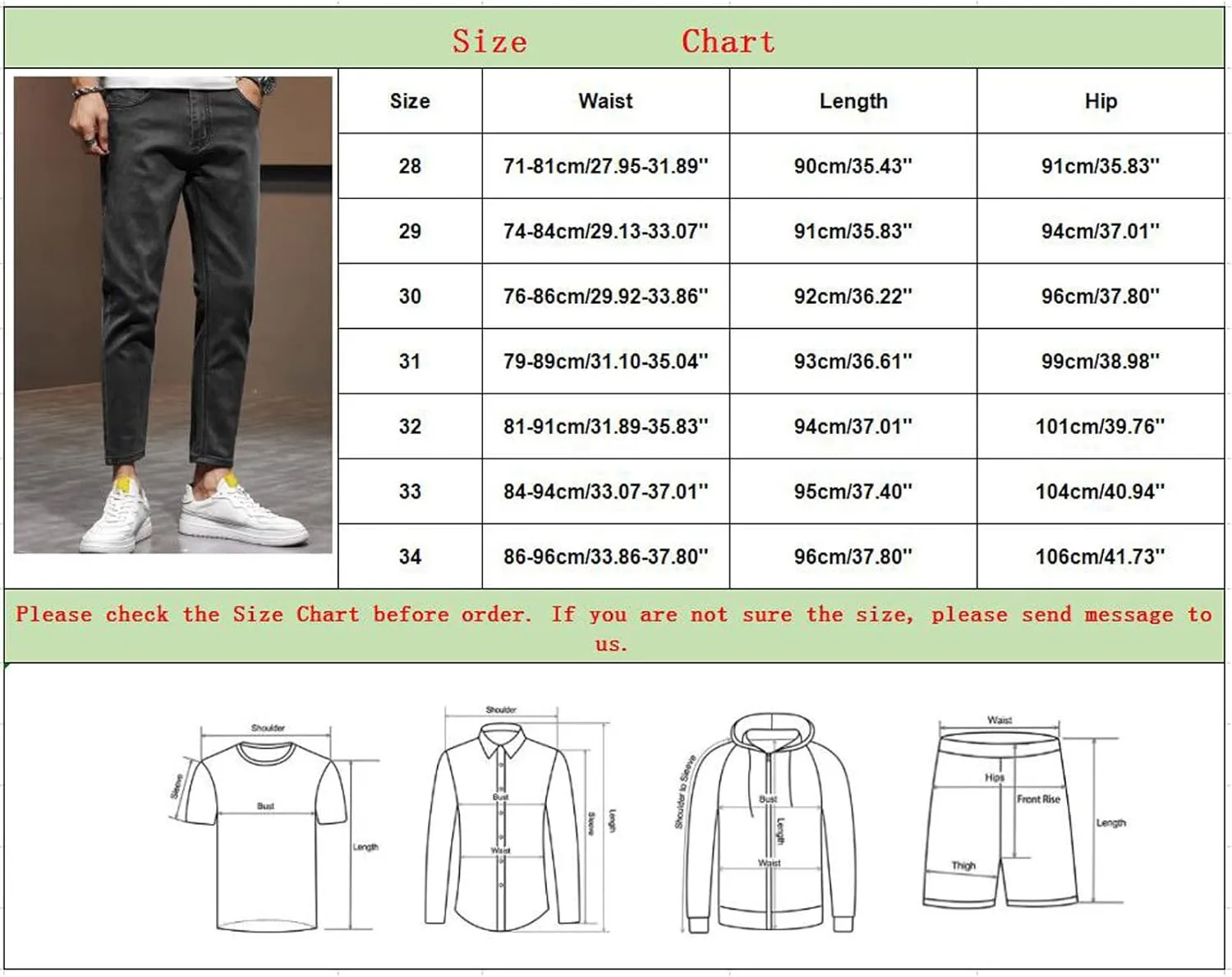 Mens Autumn Winter Casual Pant Sports Pants With Pocket Fashion Jeans Nine Points Pants Jeans Relaxed Fit
