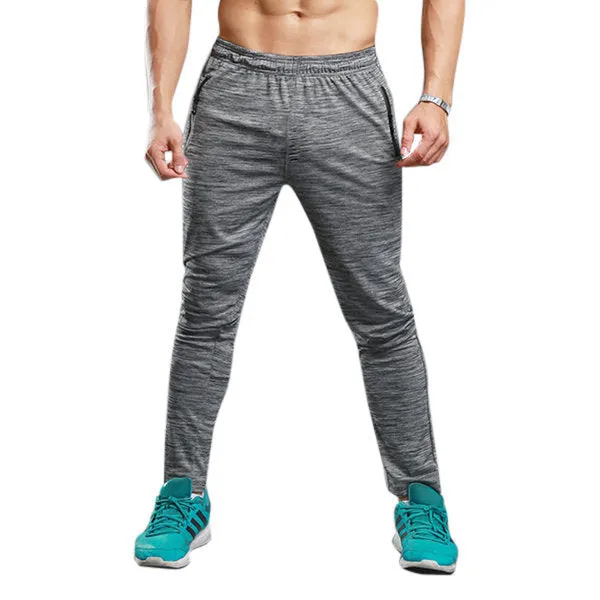 Mens Bodybuilding Gym Thin Breathable Running Trousers