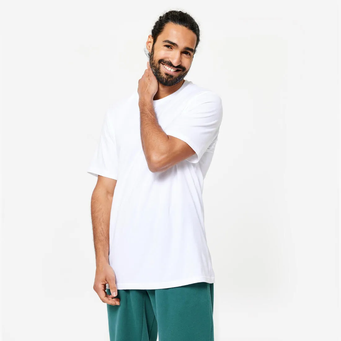 Men's Fitness T-Shirt 500 Essentials - Ice