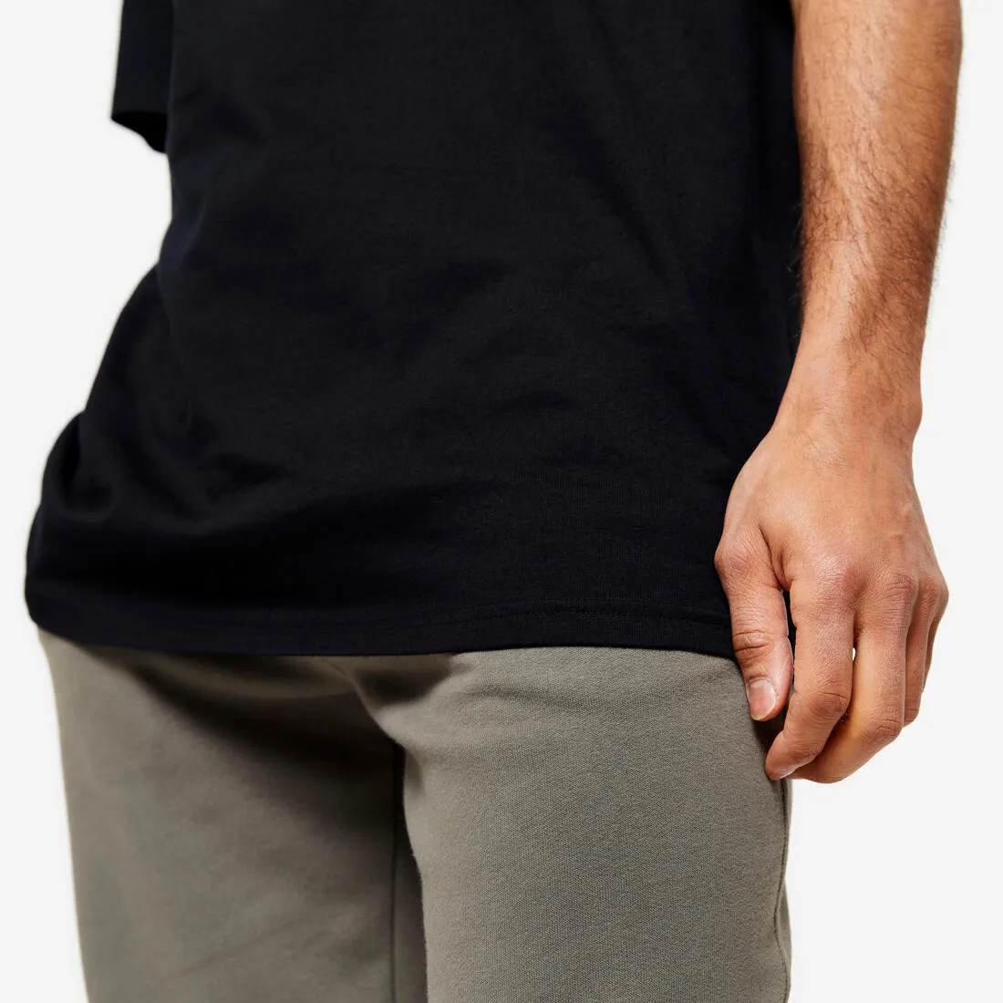 Men's Fitness T-Shirt 500 Essentials - Ice
