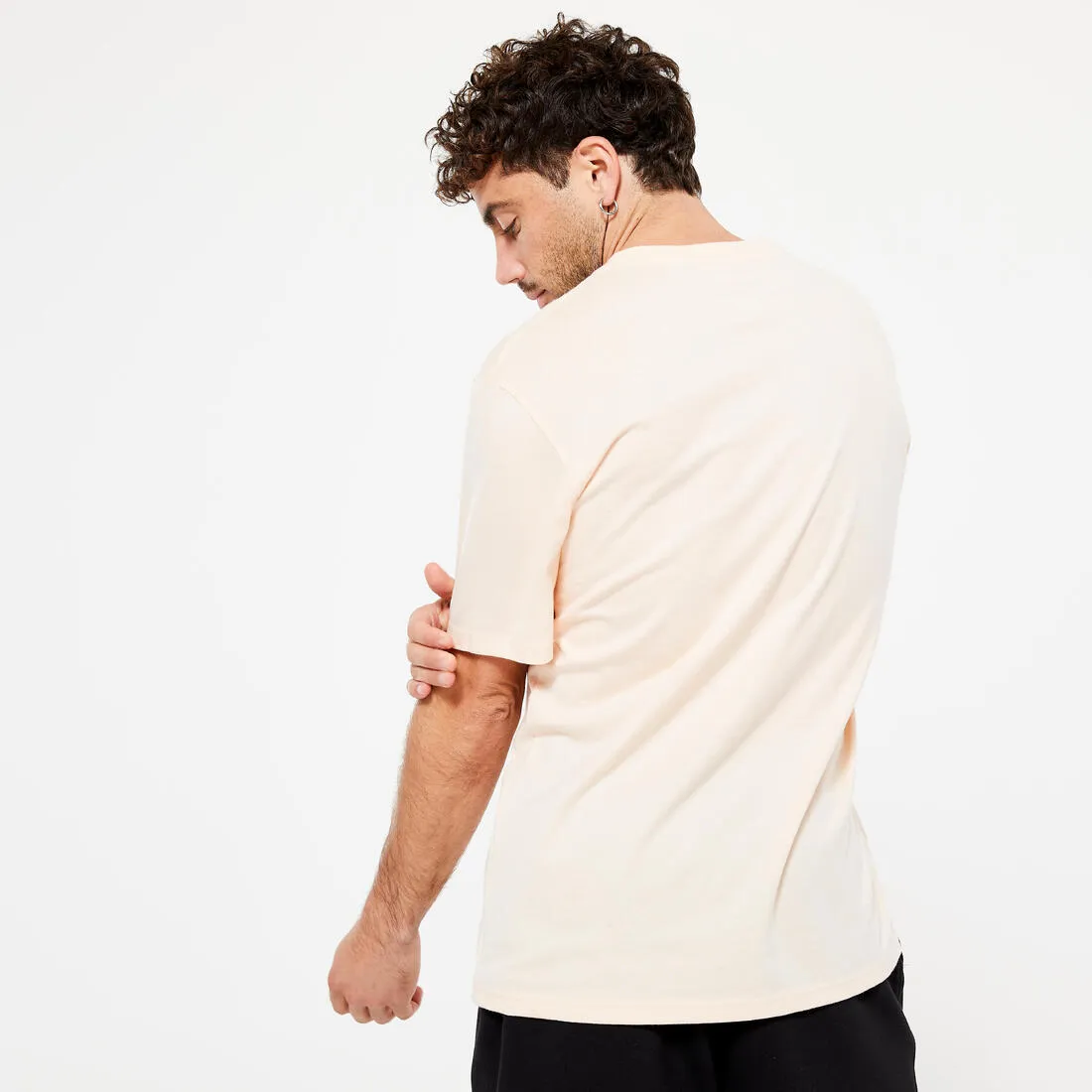 Men's Fitness T-Shirt 500 Essentials - Ice