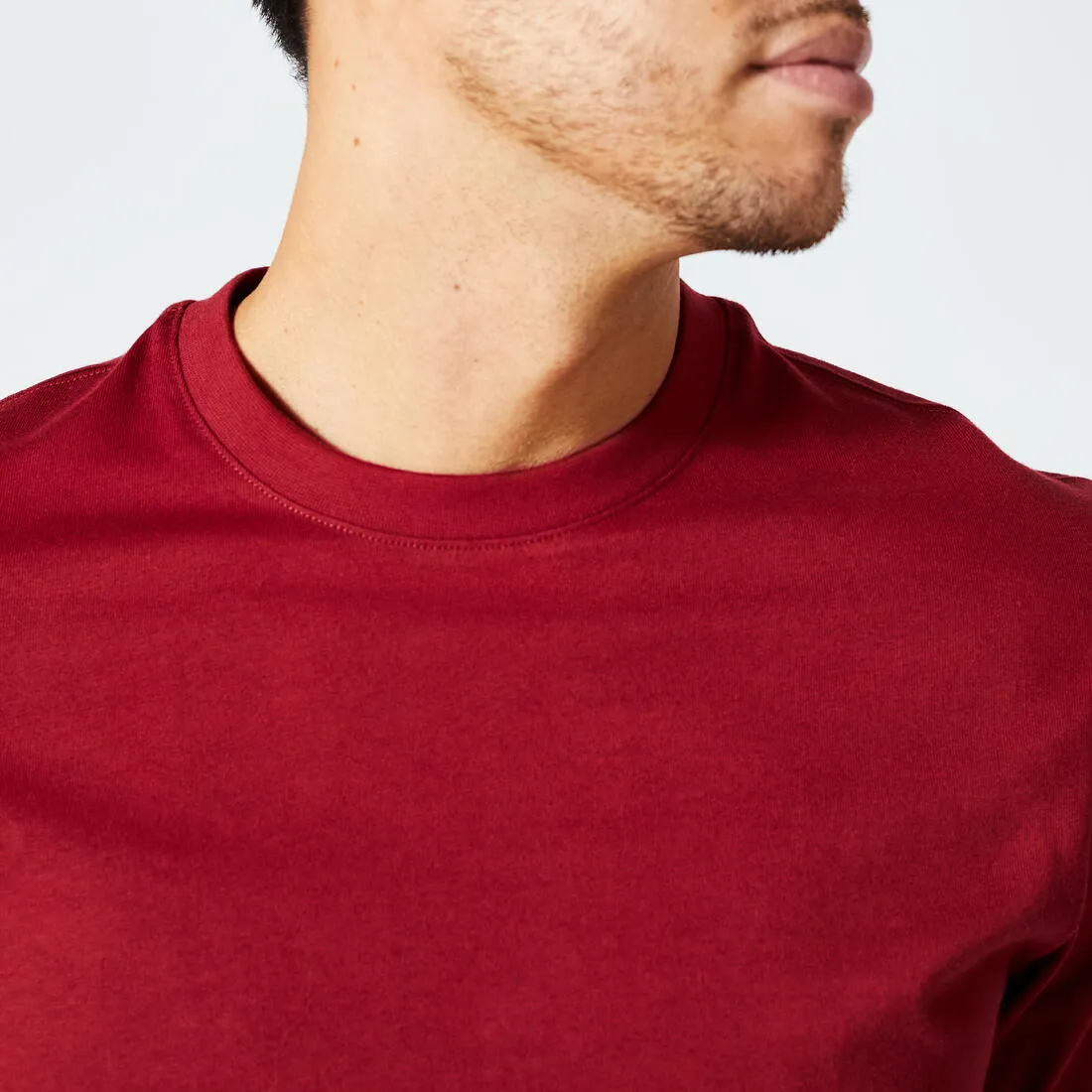 Men's Fitness T-Shirt 500 Essentials - Ice
