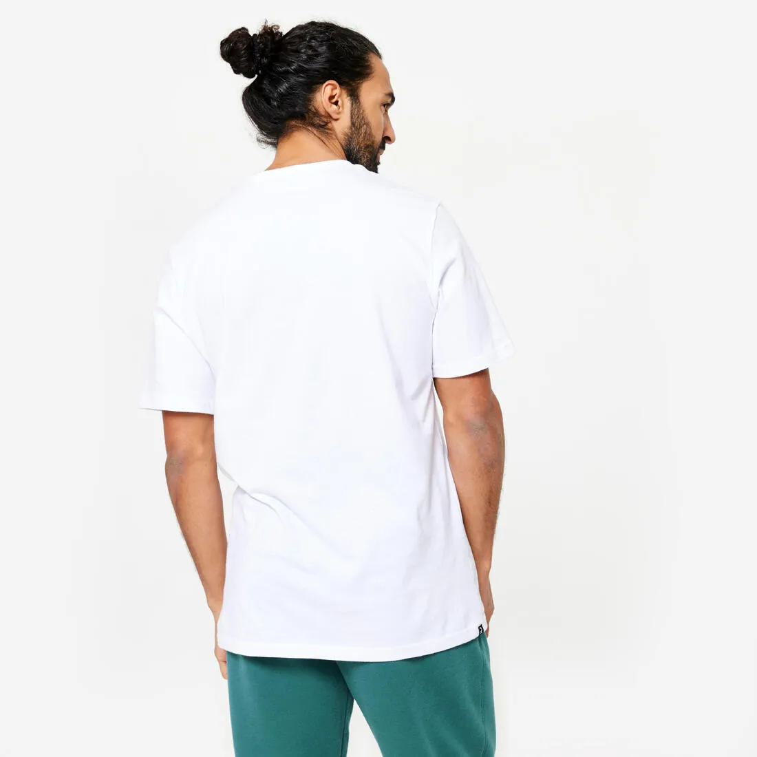 Men's Fitness T-Shirt 500 Essentials - Ice