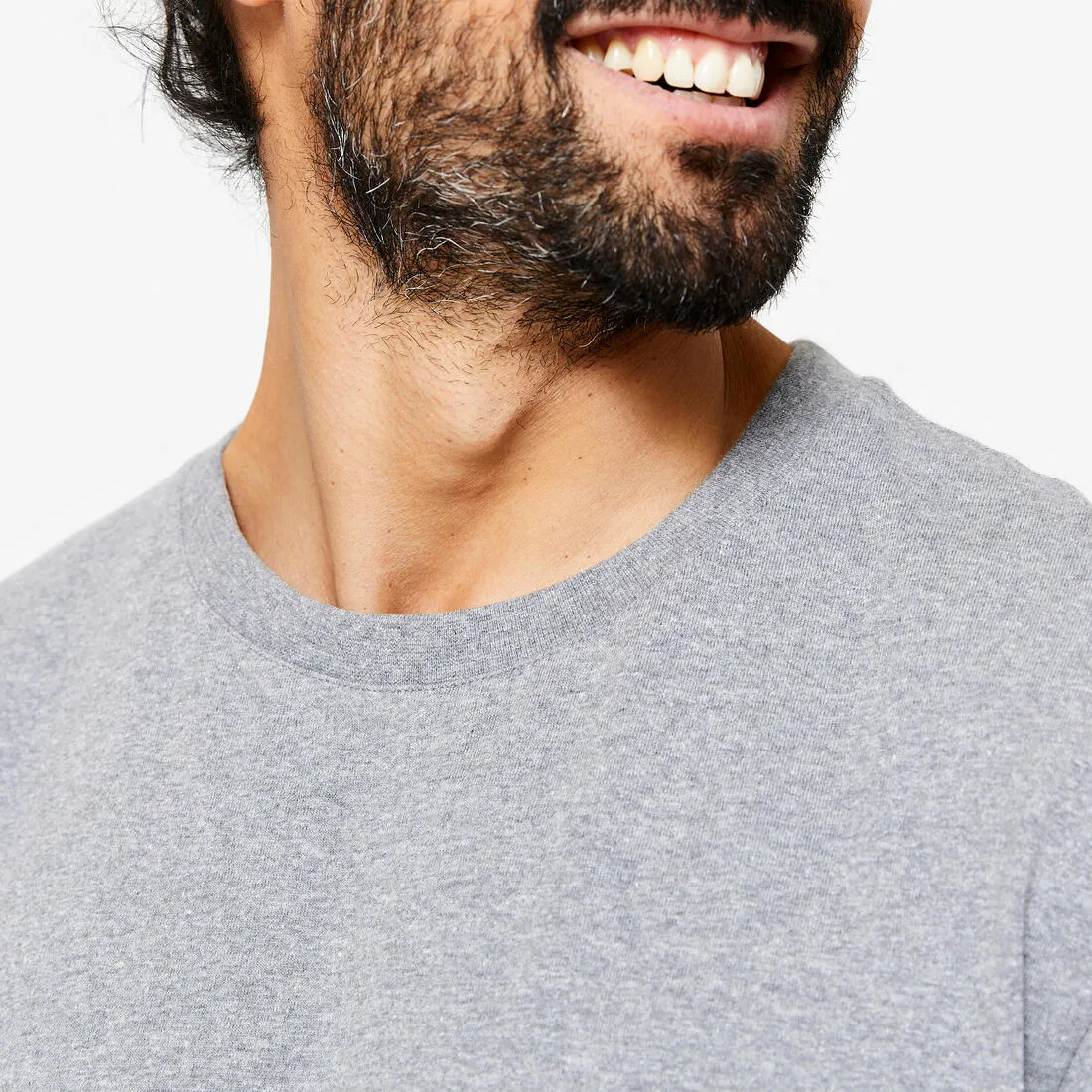 Men's Fitness T-Shirt 500 Essentials - Ice