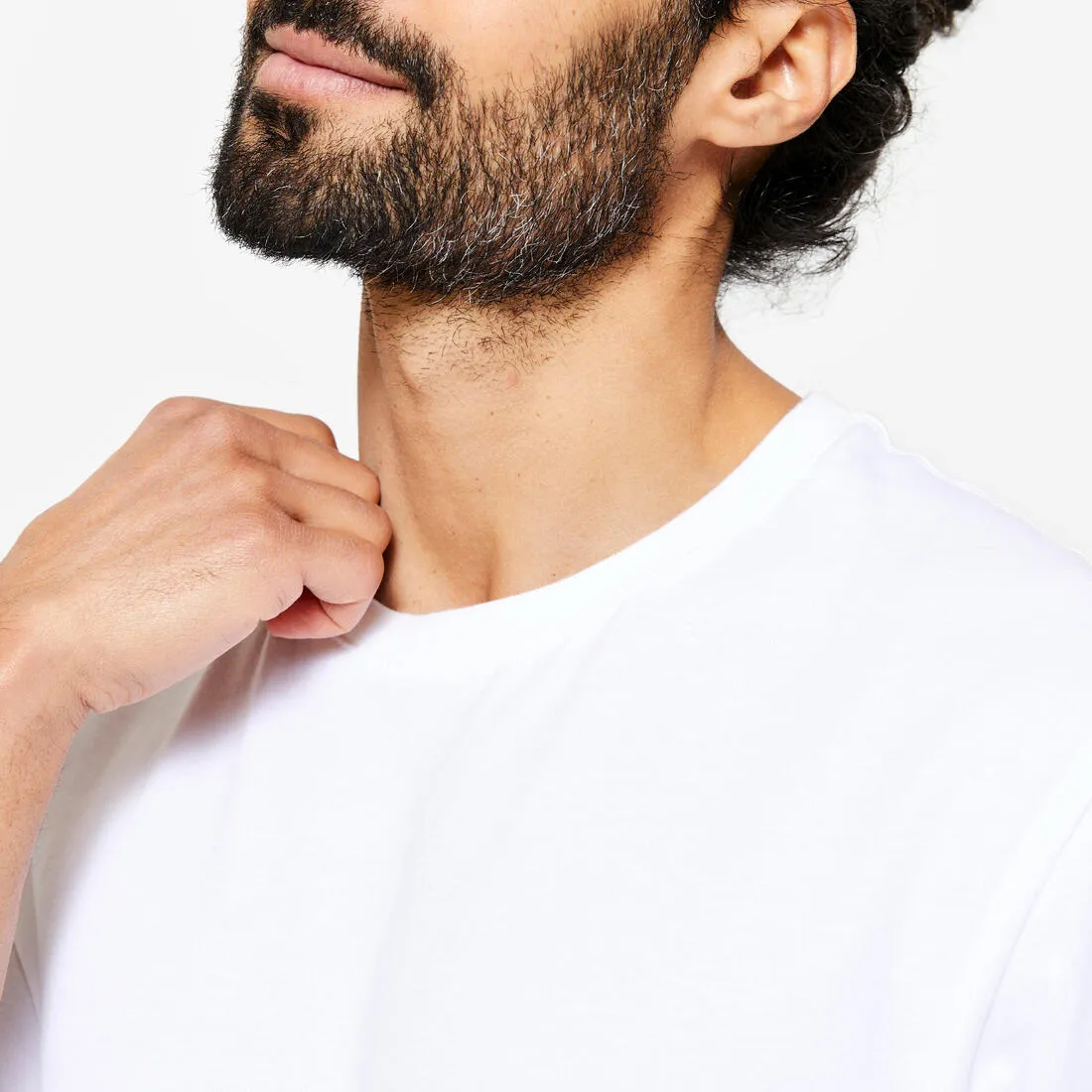 Men's Fitness T-Shirt 500 Essentials - Ice