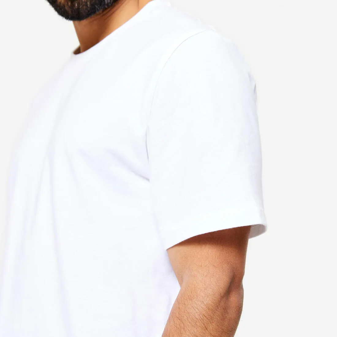 Men's Fitness T-Shirt 500 Essentials - Ice