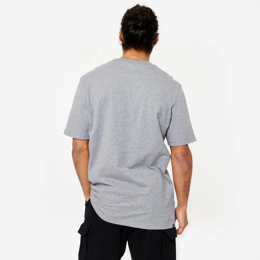 Men's Fitness T-Shirt 500 Essentials - Ice
