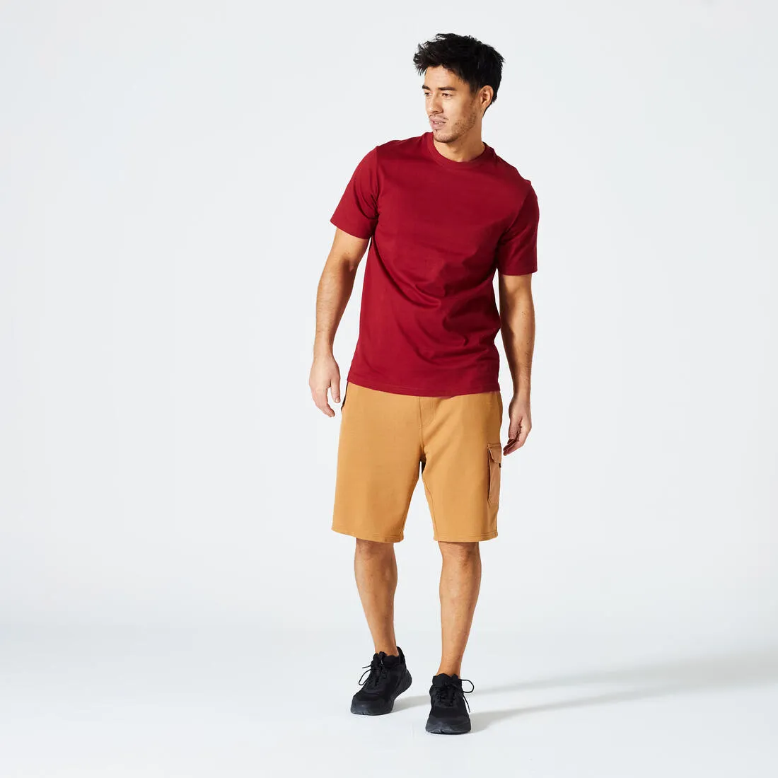 Men's Fitness T-Shirt 500 Essentials - Ice