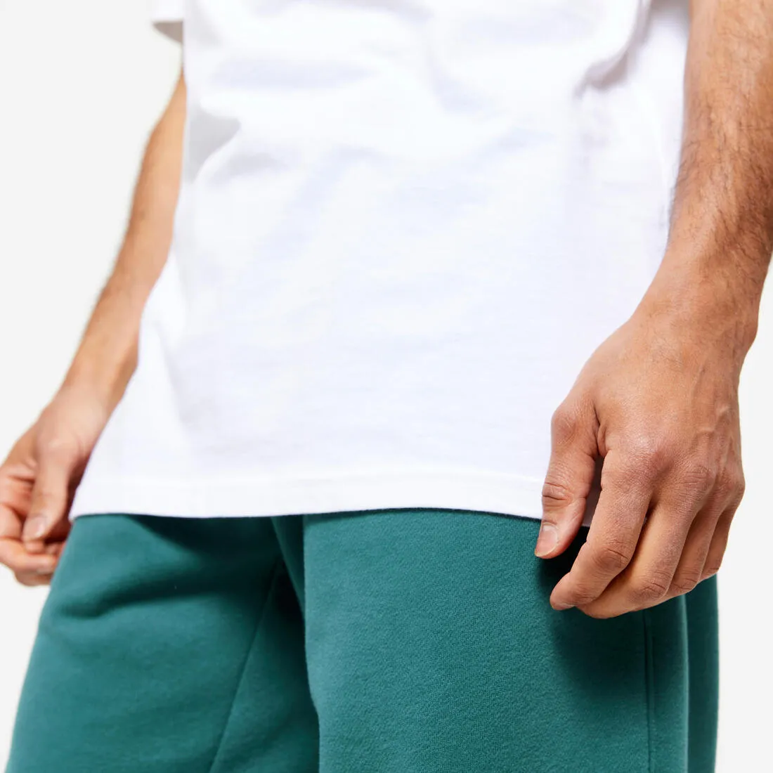 Men's Fitness T-Shirt 500 Essentials - Ice
