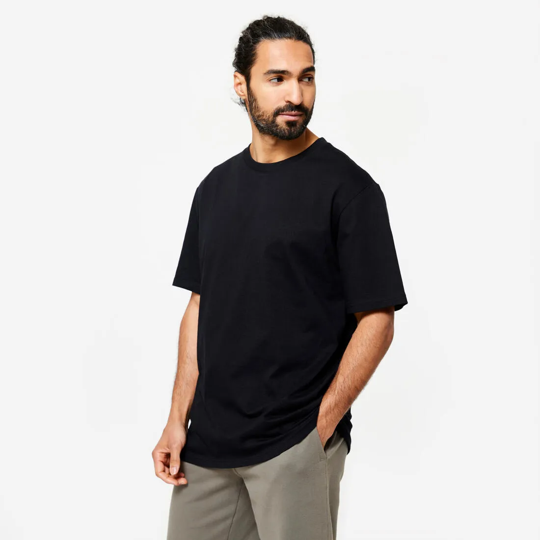 Men's Fitness T-Shirt 500 Essentials - Ice