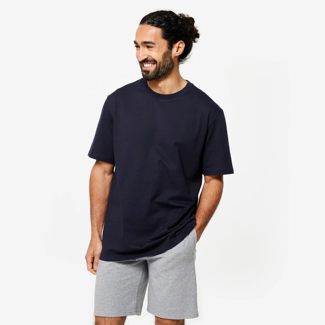 Men's Fitness T-Shirt 500 Essentials - Ice