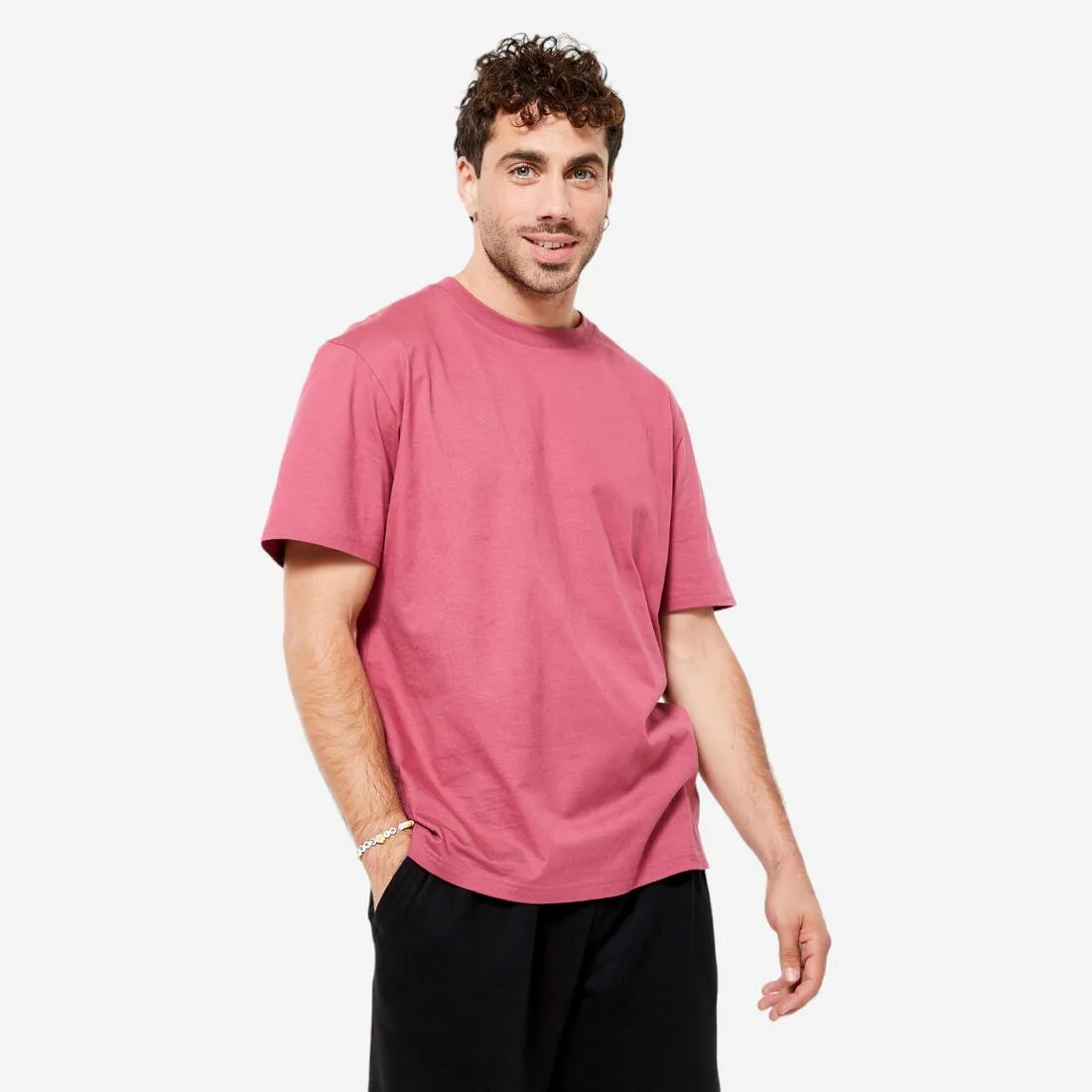 Men's Fitness T-Shirt 500 Essentials - Ice