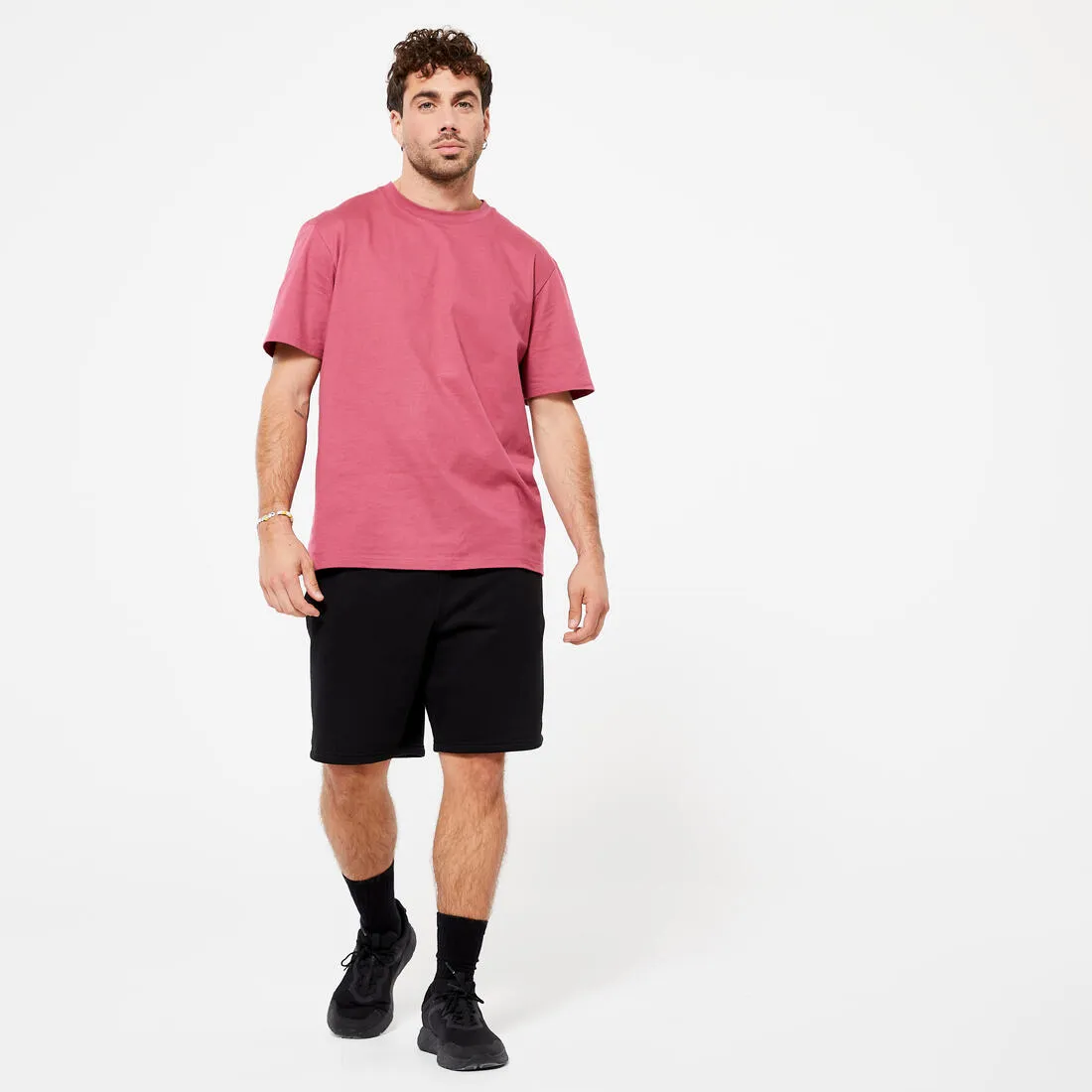 Men's Fitness T-Shirt 500 Essentials - Ice
