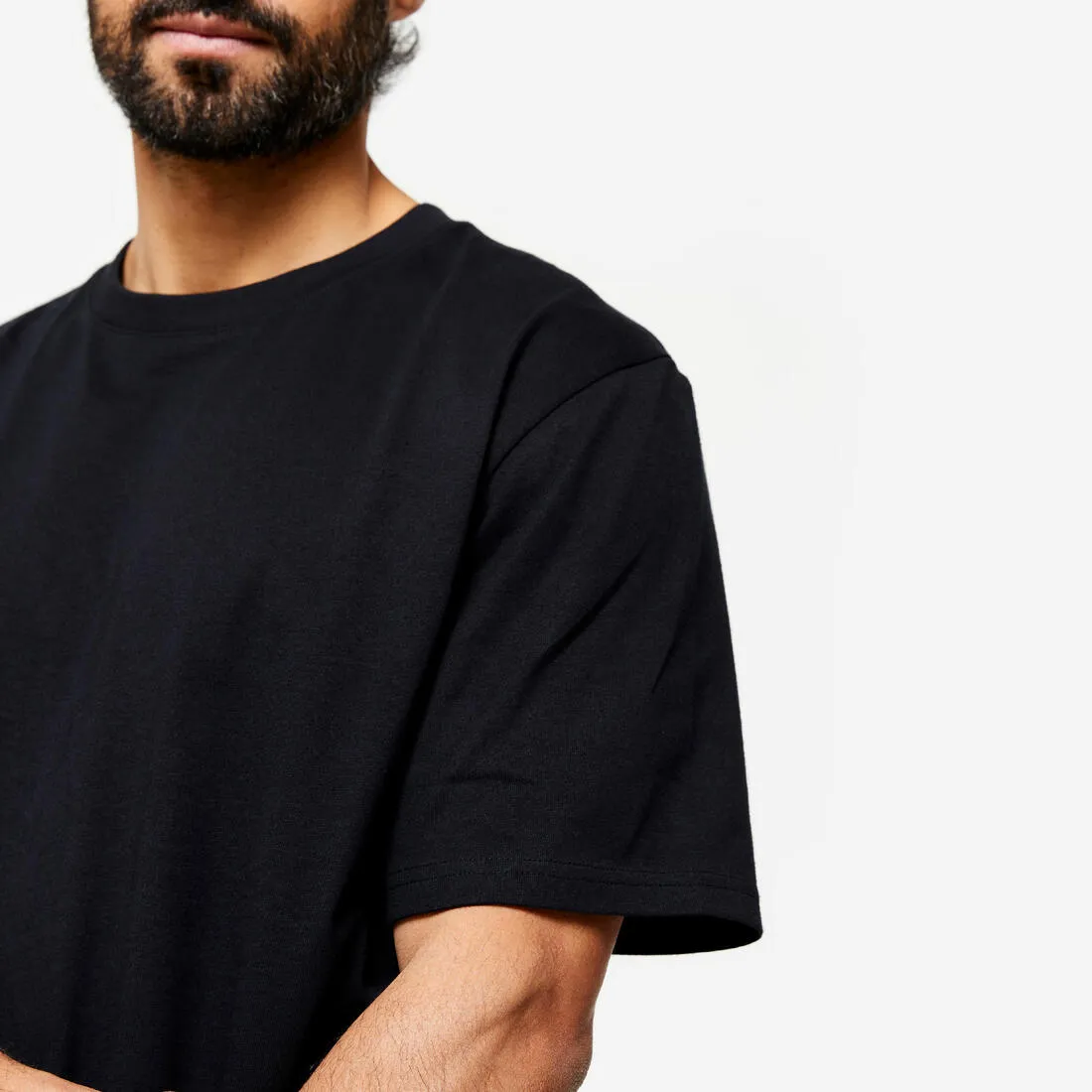 Men's Fitness T-Shirt 500 Essentials - Ice