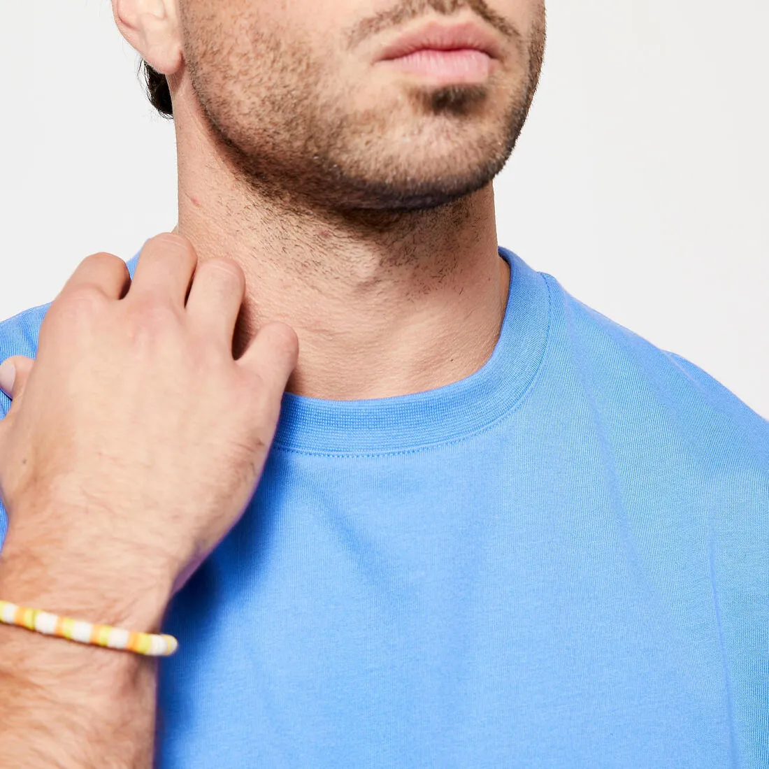 Men's Fitness T-Shirt 500 Essentials - Ice