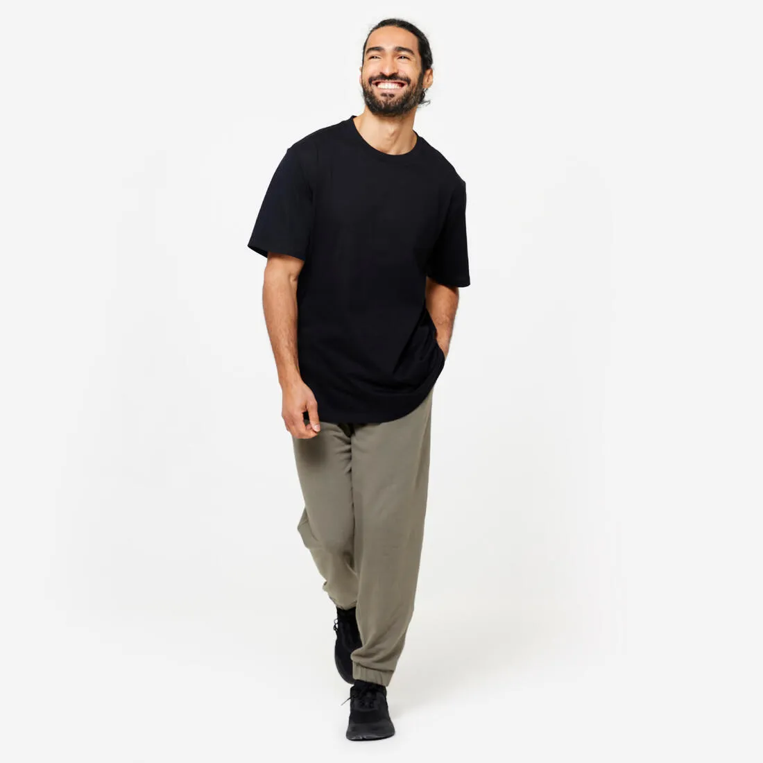 Men's Fitness T-Shirt 500 Essentials - Ice