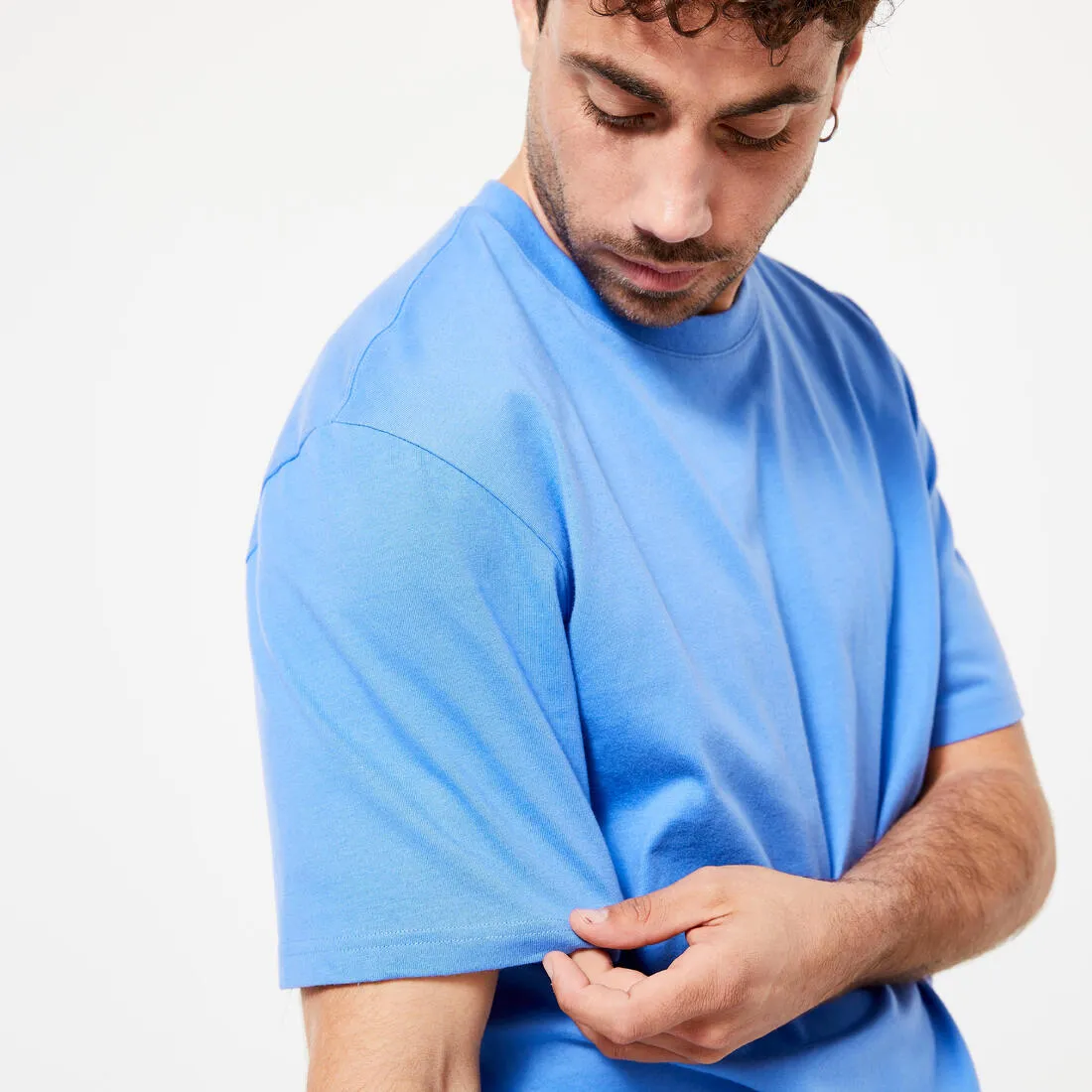 Men's Fitness T-Shirt 500 Essentials - Ice