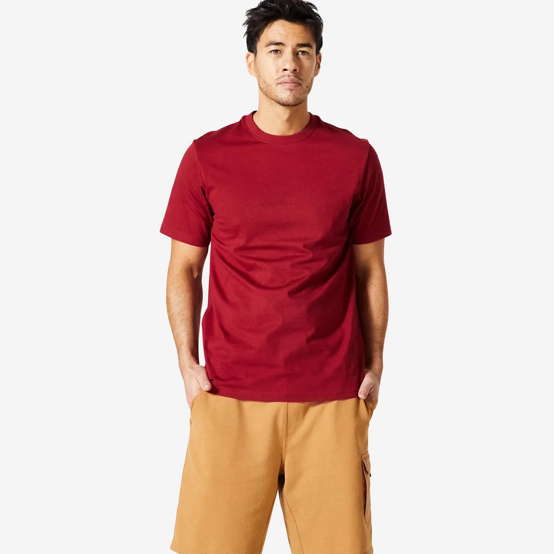 Men's Fitness T-Shirt 500 Essentials - Ice
