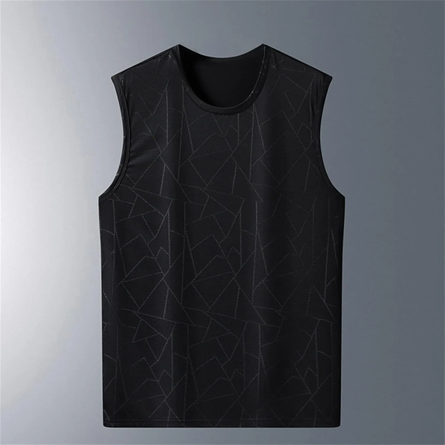 Men's Ice Silk Tank Top Cool Sun Protection UPF 50  Quick Dry Summer Gym Workout Muscle Sleeveless Shirts for Swim