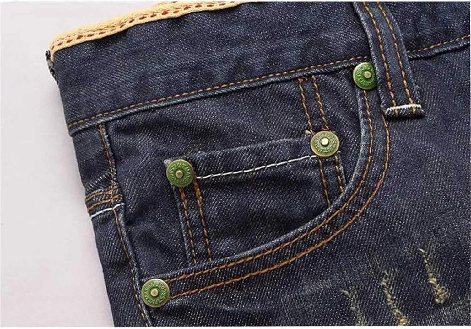 Men's Jeans Comfort Stretch Denim Straight Leg Relaxed Fit Jeans Boys Winter Clothes Size 6