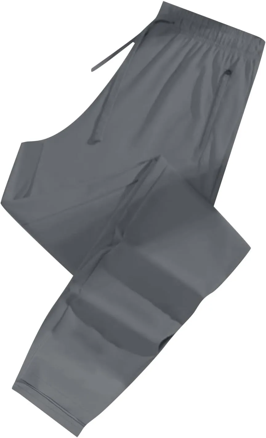 Men's Lightweight Hiking Pants Quick Dry Stretch Active Joggers Breathable Athletic with Zipper Pockets