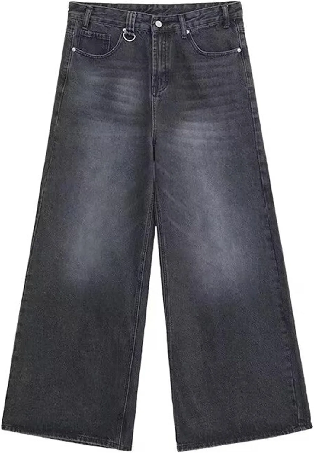 Mens Loose Fit Y2K Skateboard Denim Pants Relaxed Hip Hop Jeans Vintage Baggy Straight Leg Jeans