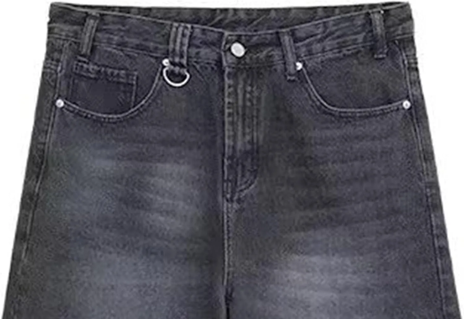 Mens Loose Fit Y2K Skateboard Denim Pants Relaxed Hip Hop Jeans Vintage Baggy Straight Leg Jeans