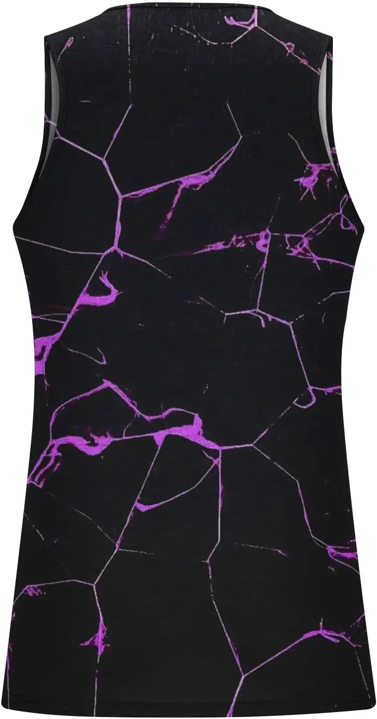 Mens Novelty Tank Top Cool Design 3D Graphic Breathable Quick Dry Workout Undershirts Casual Sleeveless Summer Top
