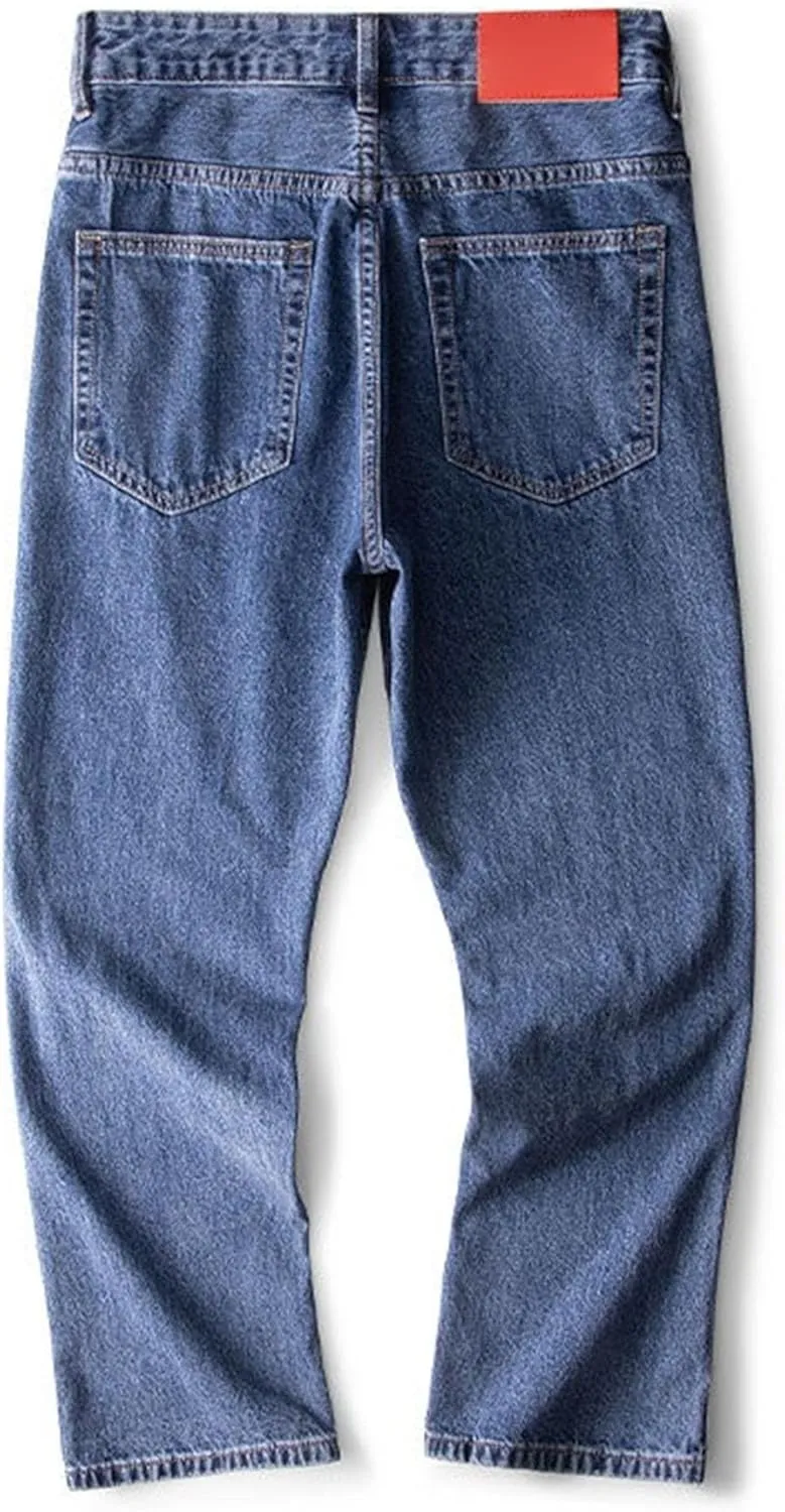 Men's Relaxed Fit Stylish Solid Jeans Casual Straight Leg Streetwear Denim Pants Comfort Outdoor Jeans Trouser