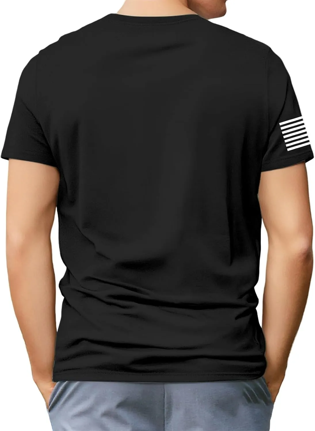 Men's Shirt Sleeve 1776 USA Flag Graphic Dry Fit Cotton Breathable T-Shirts Patriotic Shirts