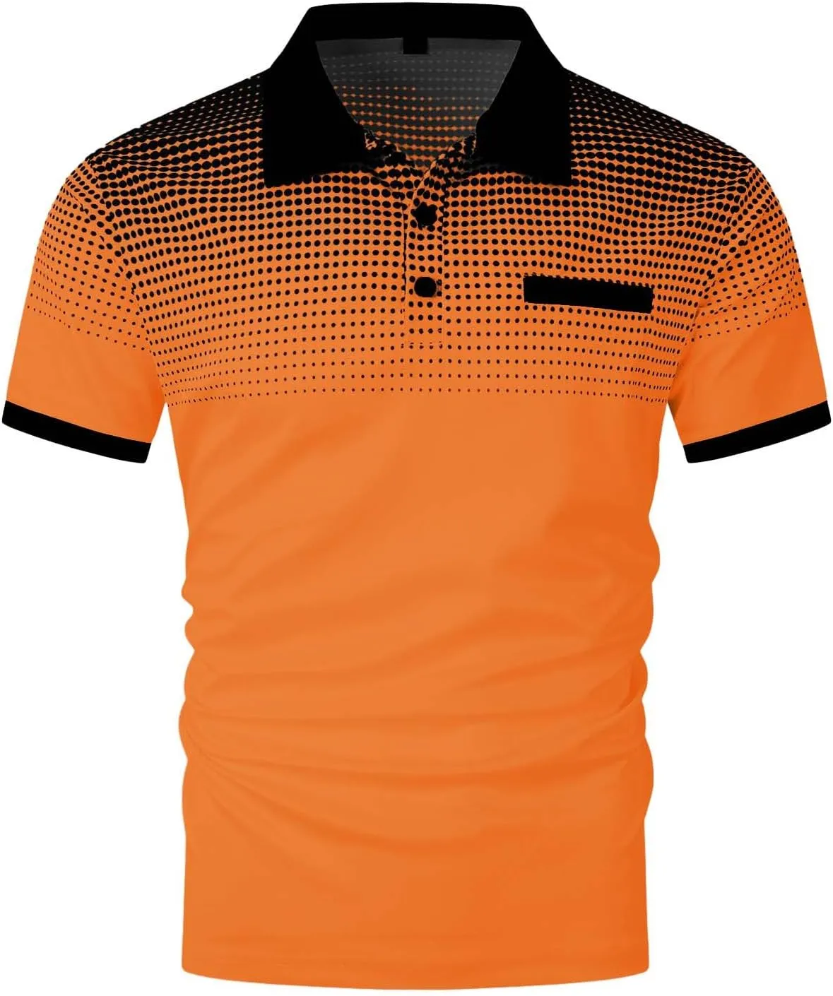 Mens Shirts Casual Fashion Button Down Short Sleeve Polo Shirt Summer Vacation Shirts Loose Athletic Pullover Tee