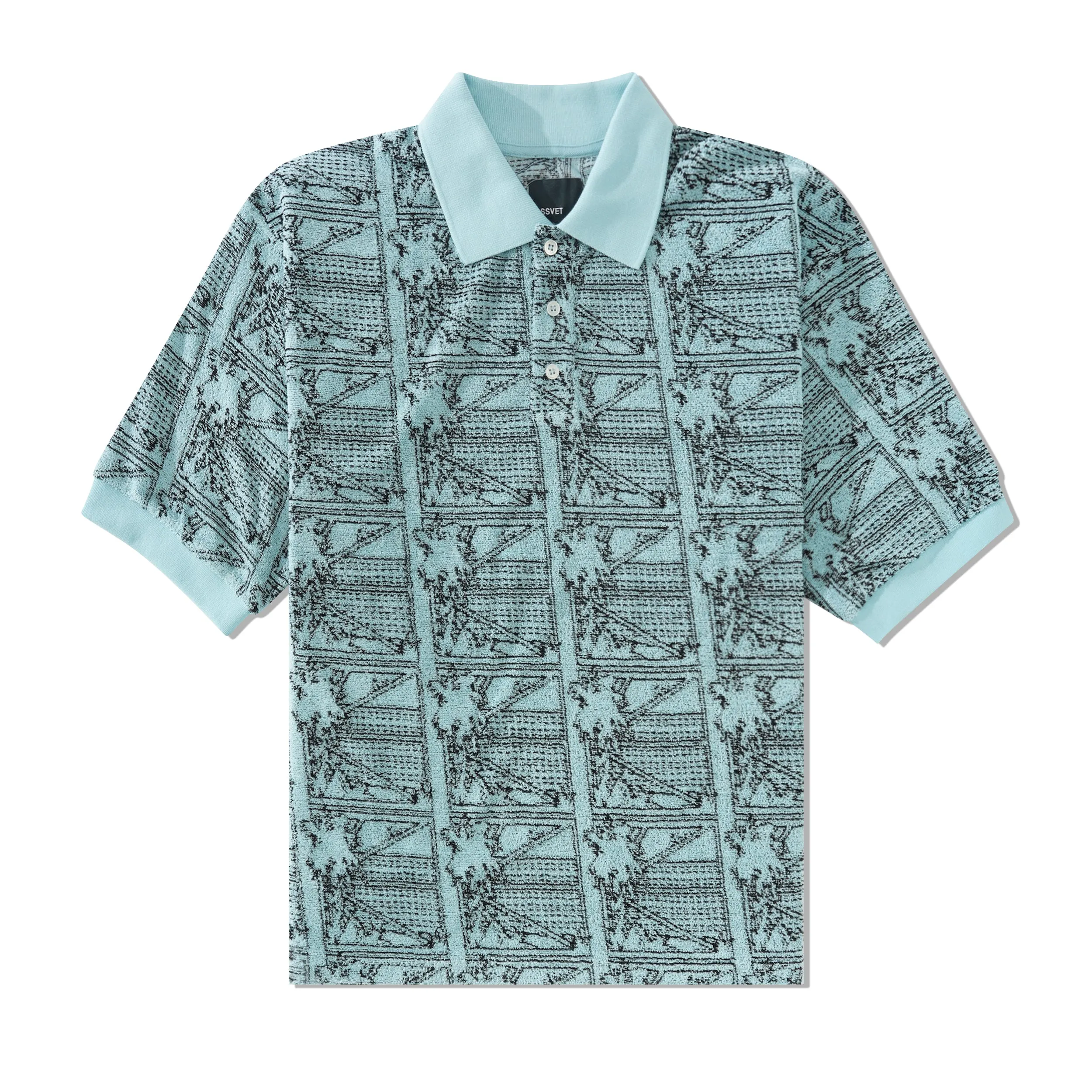 Miami Terry Polo Knit, Light Blue