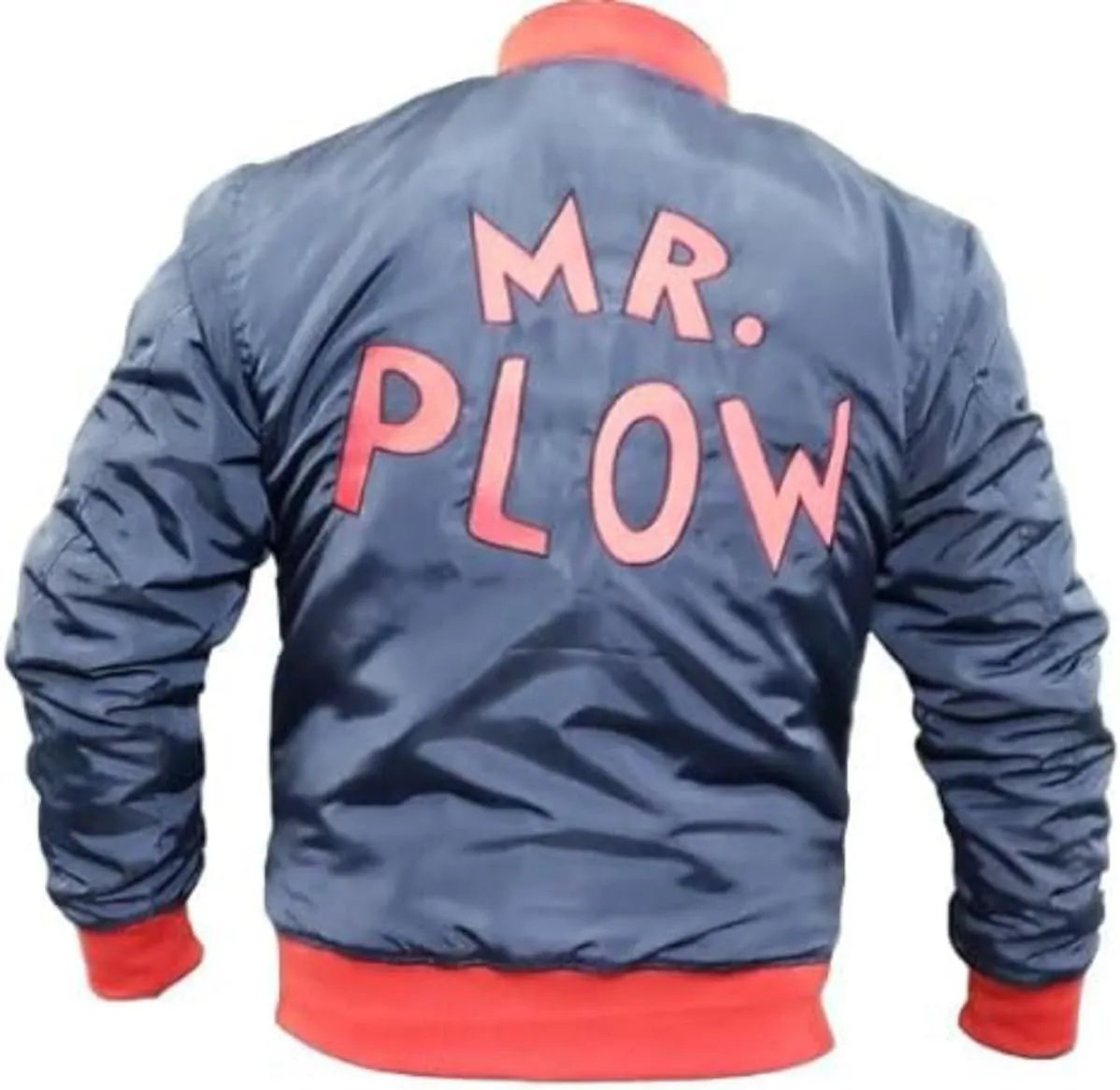 Mr Plow Blue Satin Stylish Mens Bomber Jacket