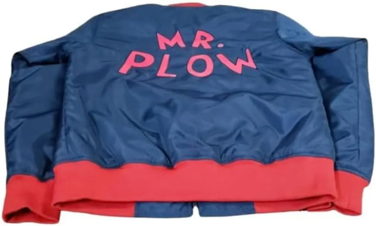 Mr Plow Blue Satin Stylish Mens Bomber Jacket
