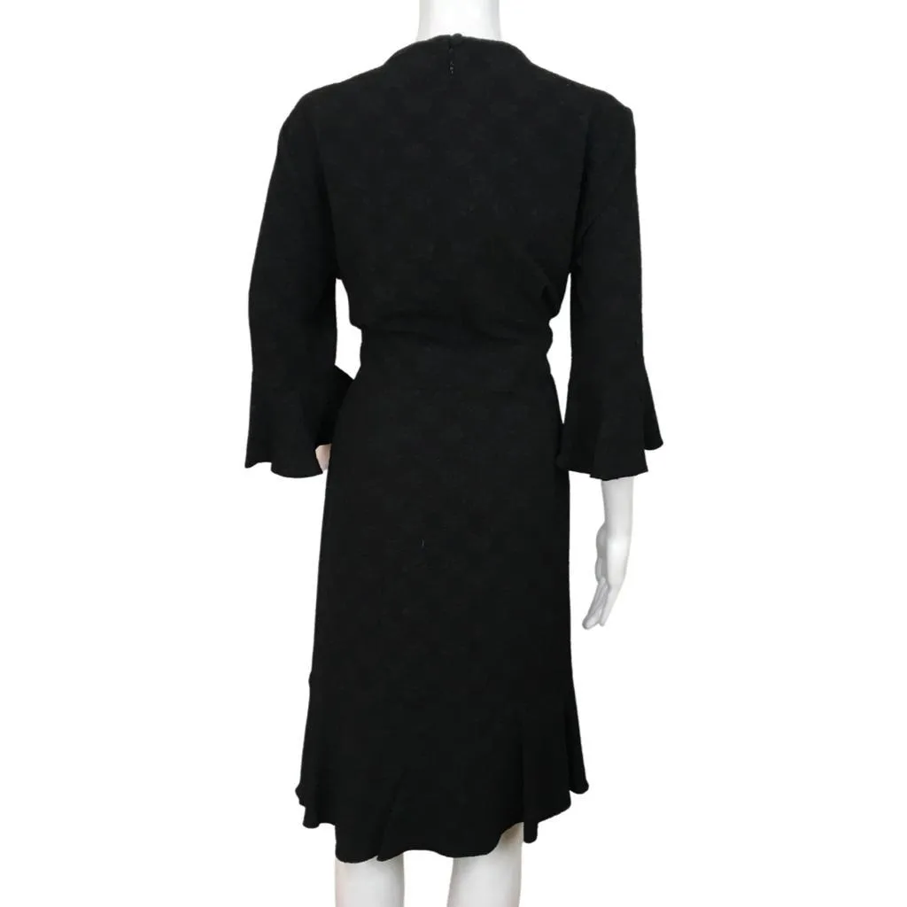 Nanette Lepore Black Color Asymmetric Ruffle Dress