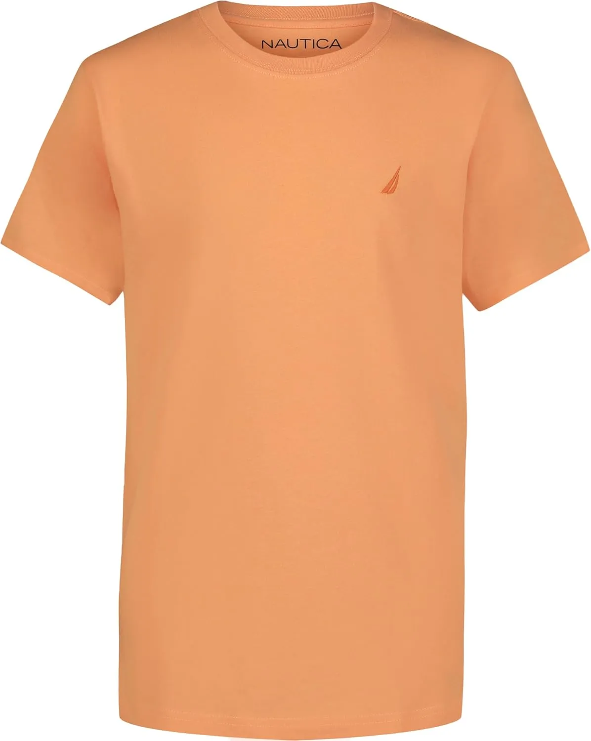 Nautica Boys' Short Sleeve Solid Crew Neck T-Shirt, Soft, Comfortable, Relaxed Fit