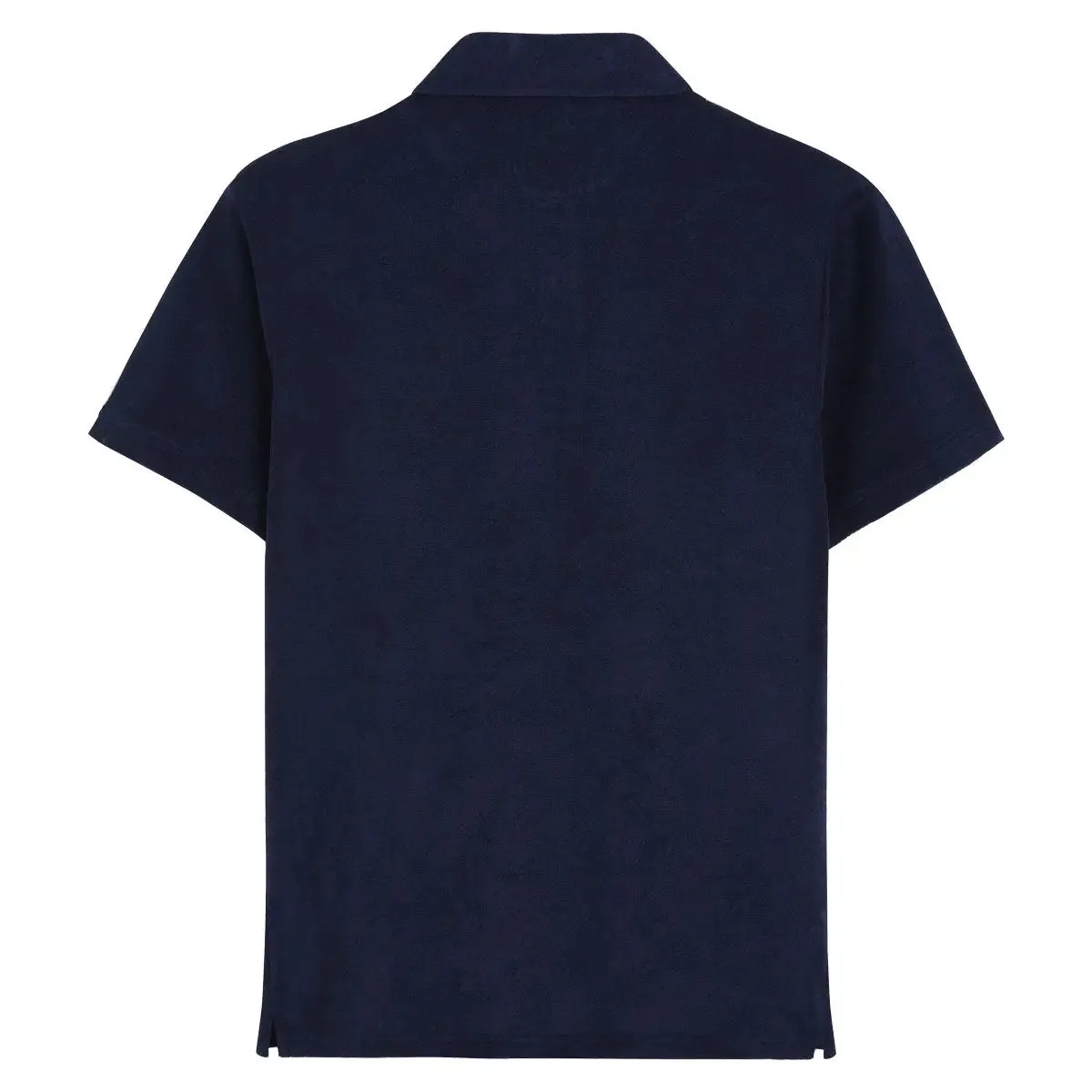 Navy Logo Terry Polo Shirt